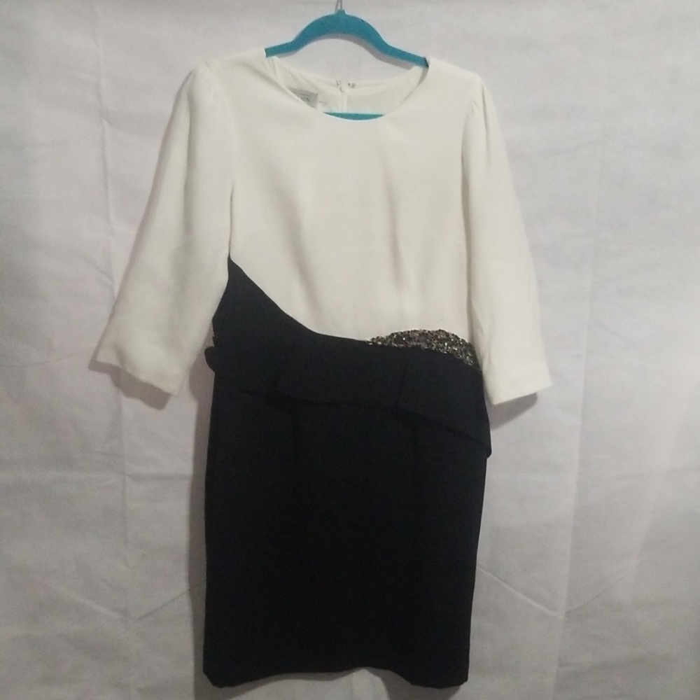 3/4 sleeve teri jon midi dress